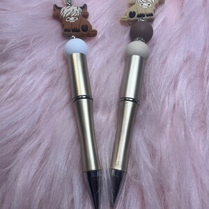 Beaded pen, writing pen, ballpoint pen, party favor, gift, cow pen