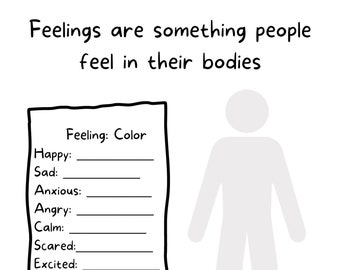 Emotions Worksheets for child therapy, child counseling