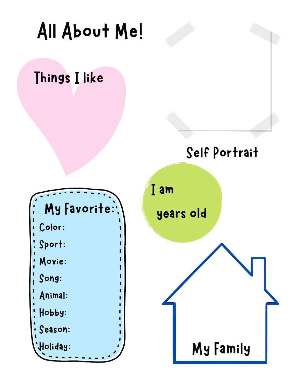 Child Therapy Intake Worksheets Packet - Etsy