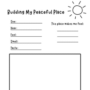 Building My Coping Resources Worksheet for child therapy, child counseling