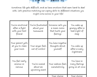 Coping Skills Worksheet/Game