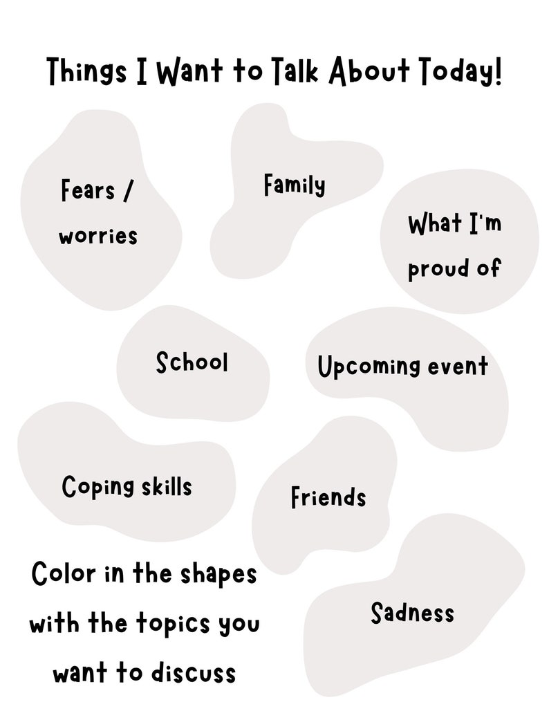 Child Therapy Intake Worksheets Packet - Etsy