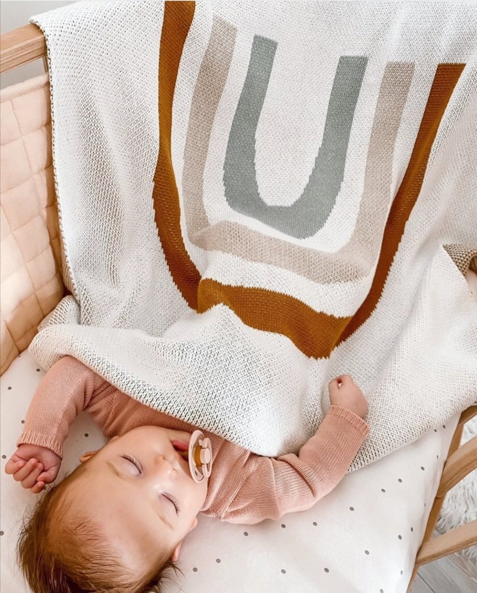 Baby Tricot Blanket bohemian baby blanket baby cover Rainbow Etsy