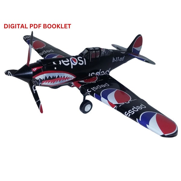 Soda Can Airplane p-40 Warhawk DIGITAL PLANS