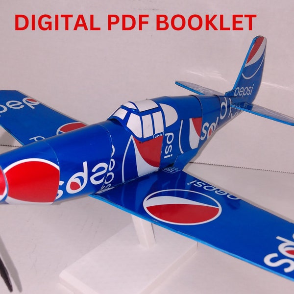 Soda Can Airplane PLANS P-51B Mustang DIGITAL PLANS