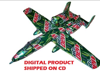 Soda Can Airplane A-10 Thunderbolt DIGITAL pop can plane PLANS on CD
