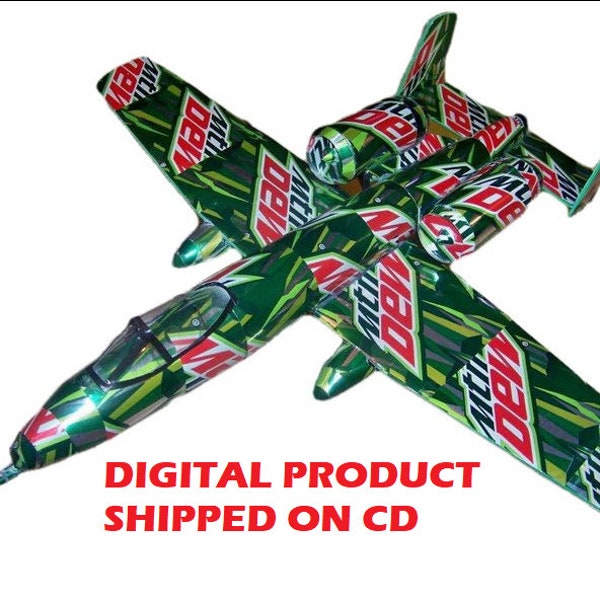 Soda Can Airplane A-10 Thunderbolt DIGITAL pop can plane PLANS on CD