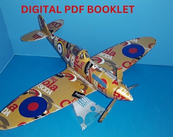 Aluminum Can Airplane Supermarine Spitfire DIGITAL Plans