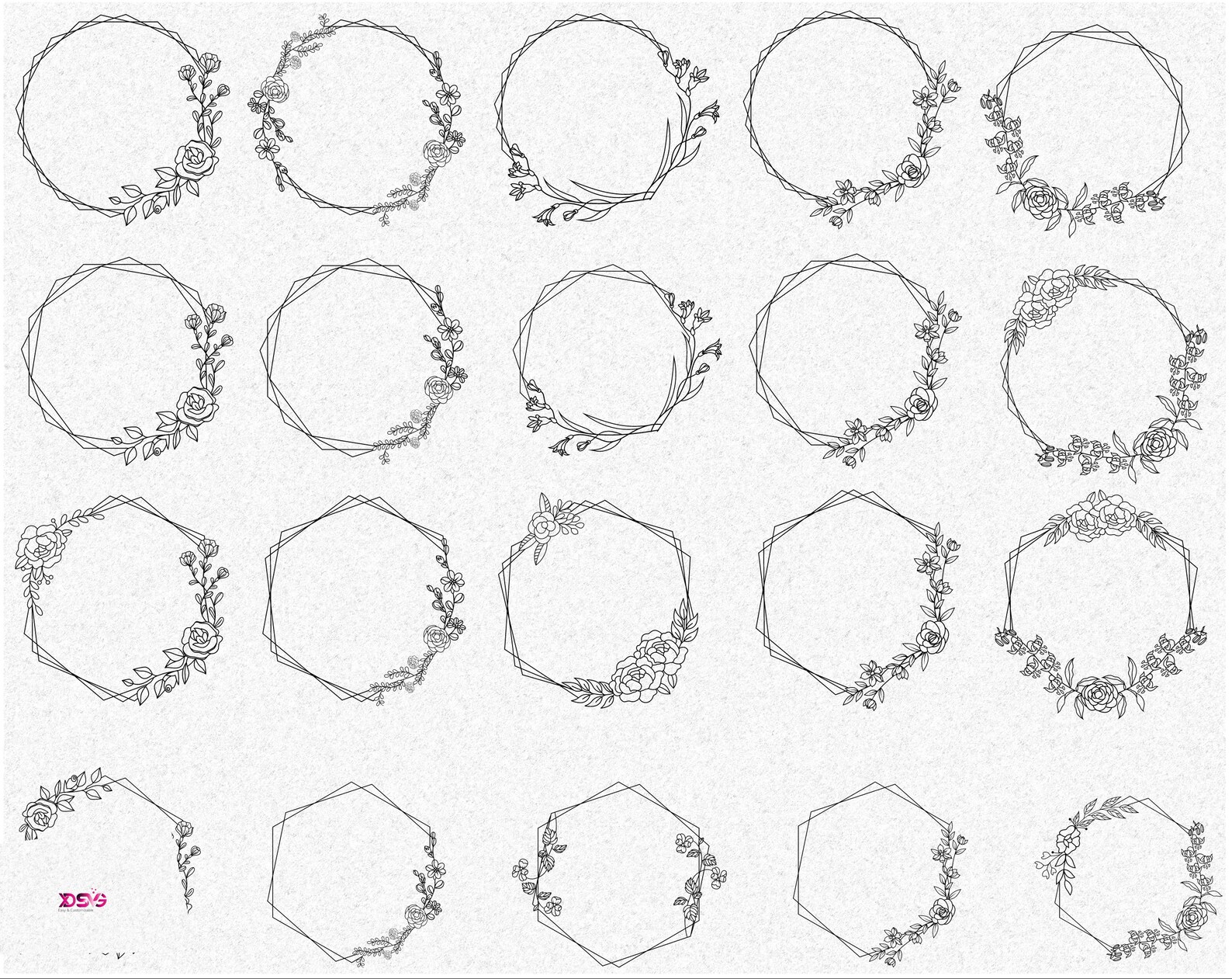 Download Flower Hexagon SVG Flower Hexagon SVG Bundle Flower Hexagon | Etsy