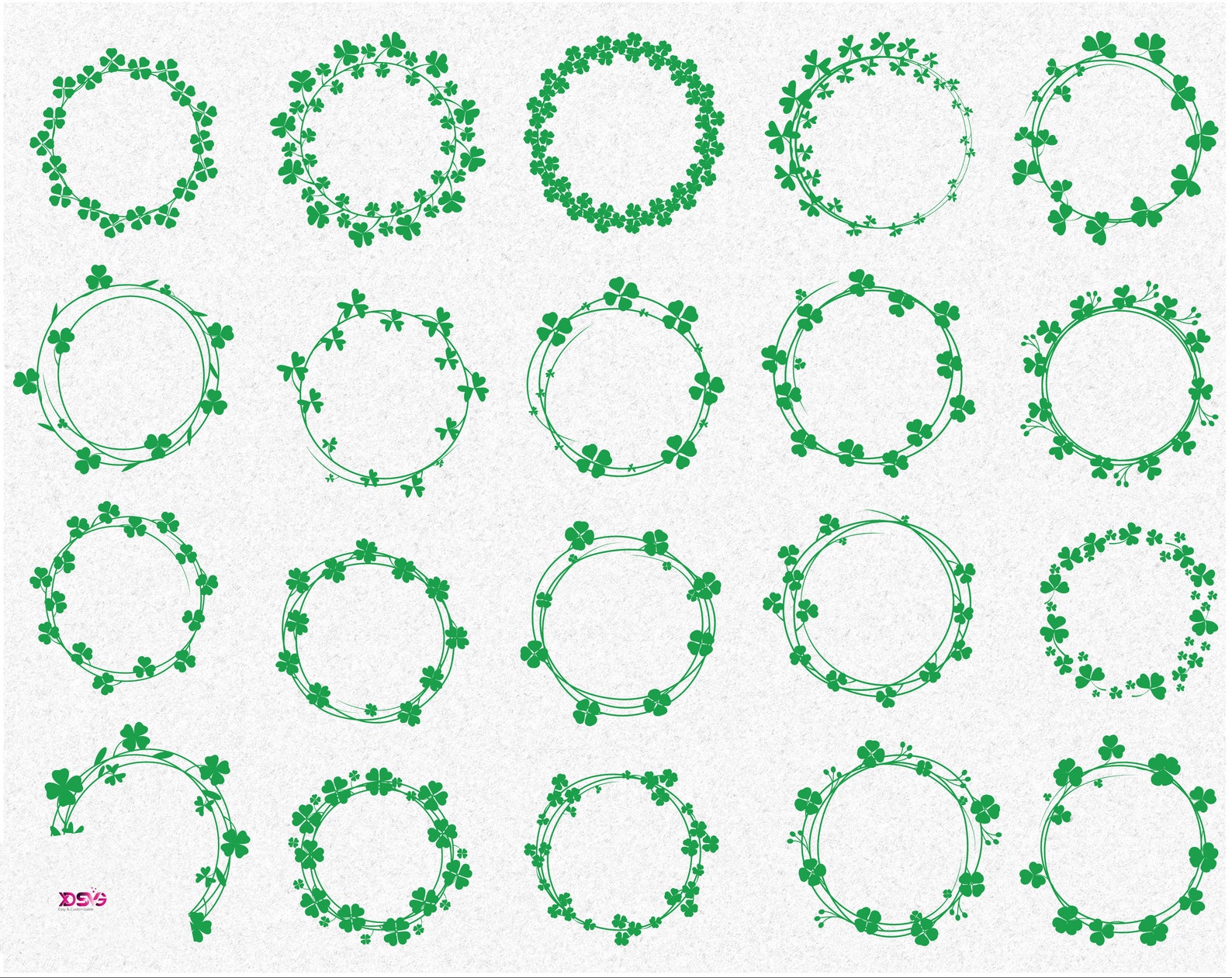 Shamrock SVG Shamrock SVG Bundle Shamrock Circle SVG Etsy