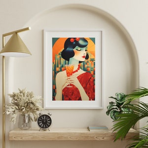 Aperol Wall Art, Vintage Poster Art, Bar Decor, Beverage Print, Couple Dancing Art, Digital download, Printable Art, Large Wall Art