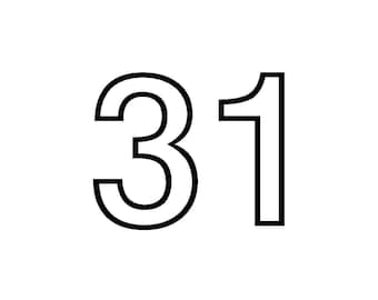 31-60 numbers PDF 31 pages with each number and a one with all numbers