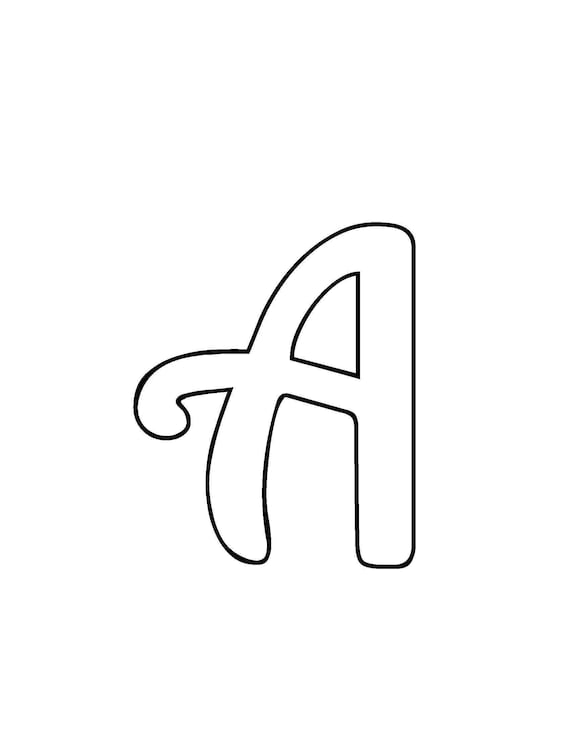 abc script uppercase letters pdf 27 pages with each letter and etsy