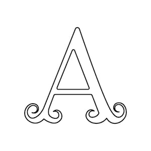 ABC Curled Greatcase Letters PDF 27 stron z każdą literą i jedna ze wszystkimi literami