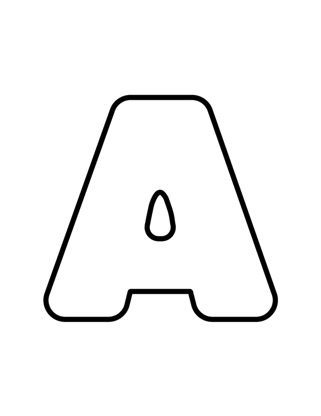 ABC Rounded Edges Uppercase Letters PDF 27 Pages With Each Letter and ...