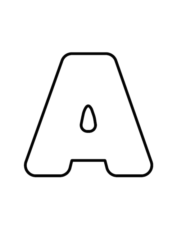 abc rounded edges uppercase letters pdf 27 pages with each etsy