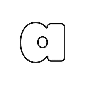 abc Afgeronde randen Kleine letters PDF 27 pagina&#39;s met elke letter en één met alle letters