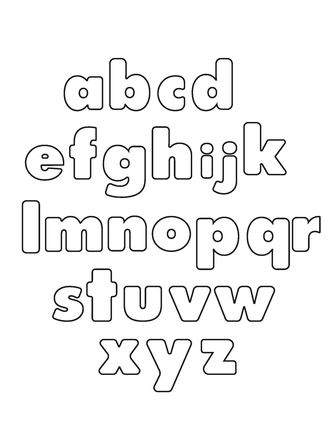 Abc Rounded Edges Lowercase Letters PDF 27 Pages With Each Letter and