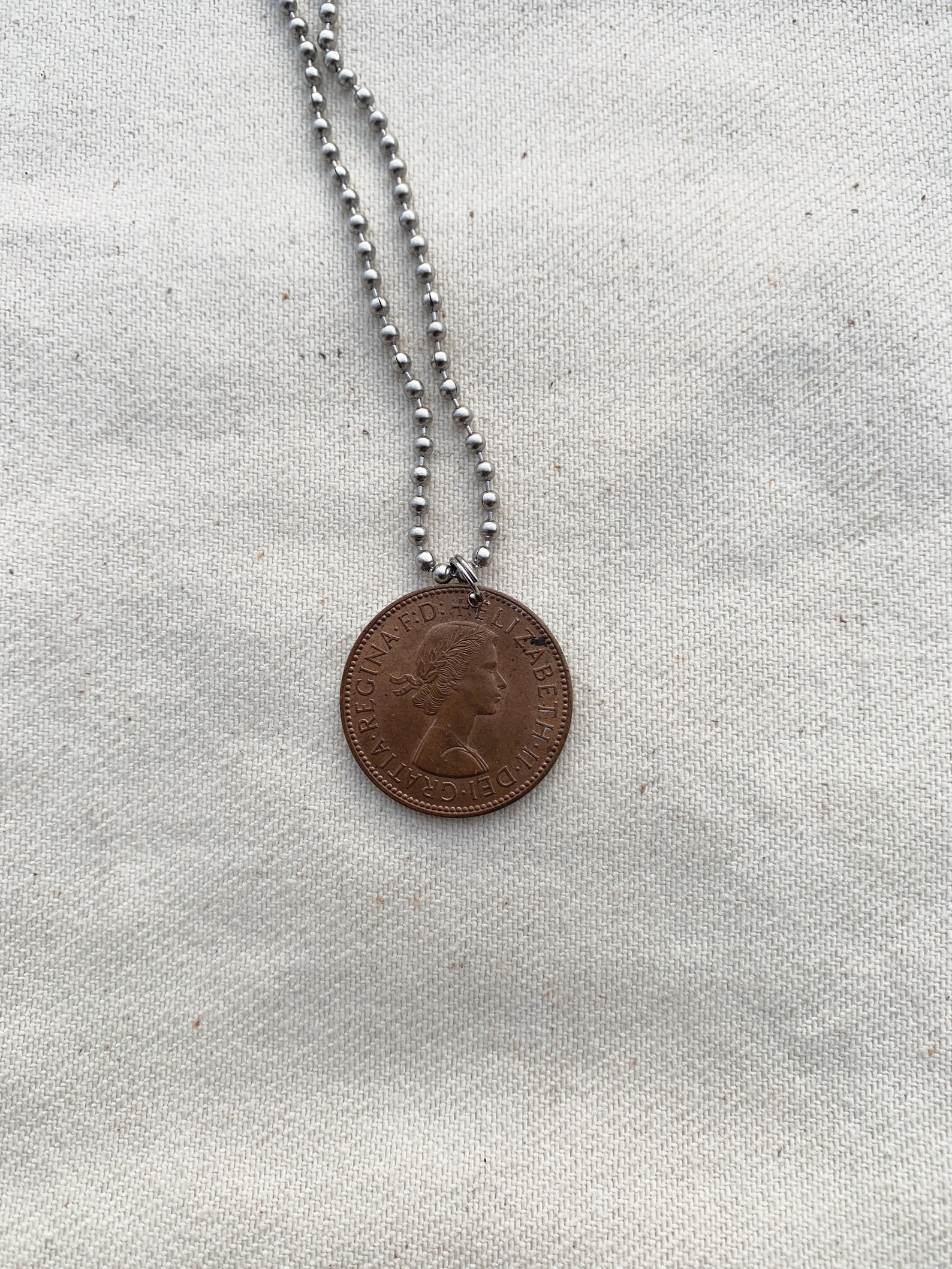 Copper coin necklace from the uk Etsy