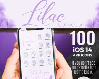 Lilac | iOS14 App Icons | iPhone Icon | HomeScreen Icons | Aesthetic | App Cover|  App Pack | Widgetsmith | Personalized icons