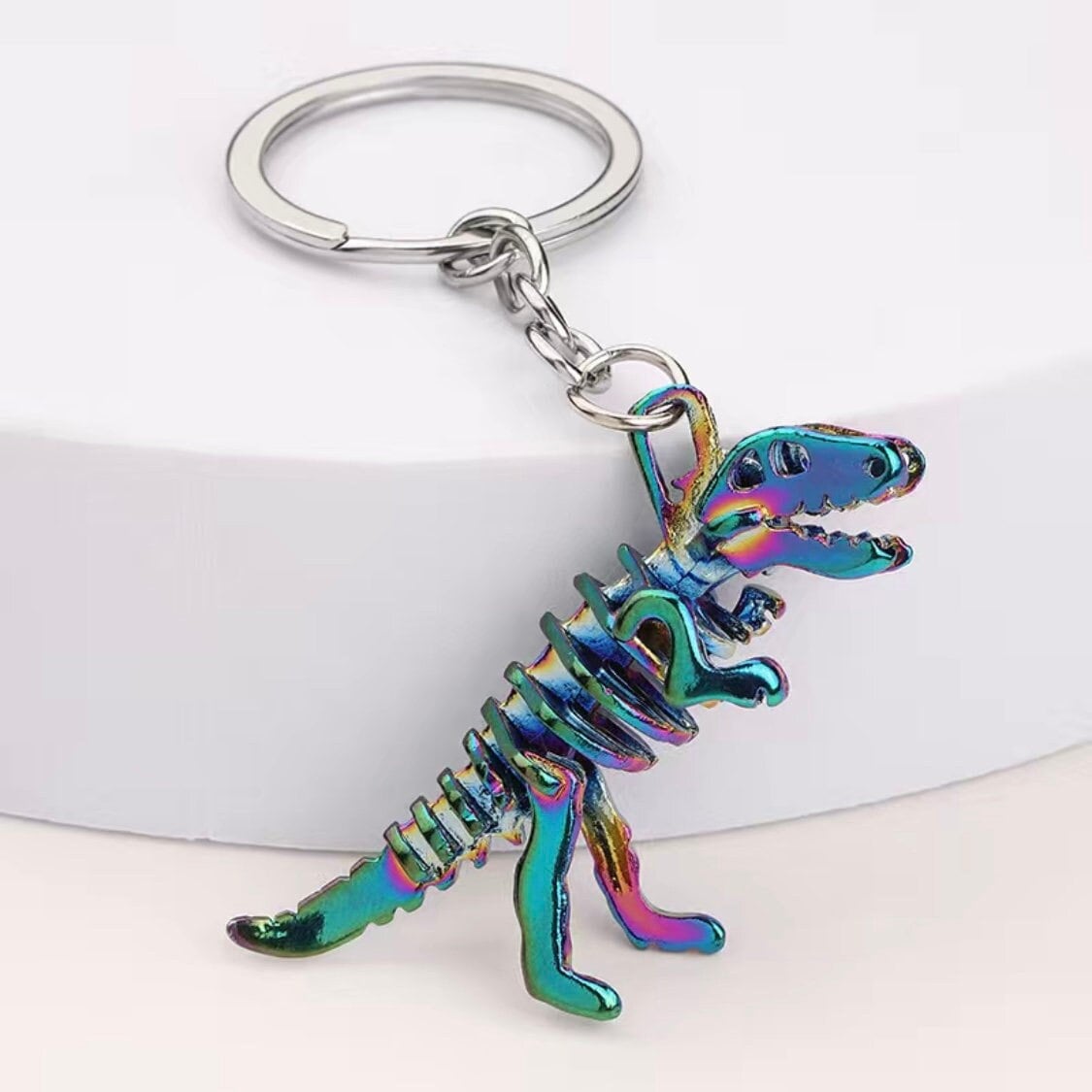 Coach, Accessories, Nwt Coach 2777 Rexy Bag Charm Rainbow Glitter Dinosaur  Stud Keychain Fob