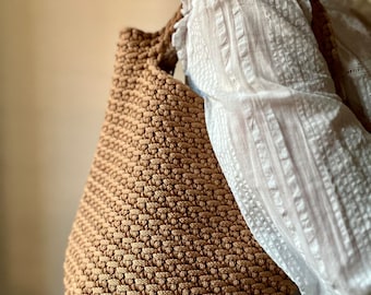 Stylish Crochet Handbag | Chunky Tote Bag | Women Hand Bag | Handmade Hobo Bag | Oversized Shoulder Tote |  Everyday Shoulder Bag