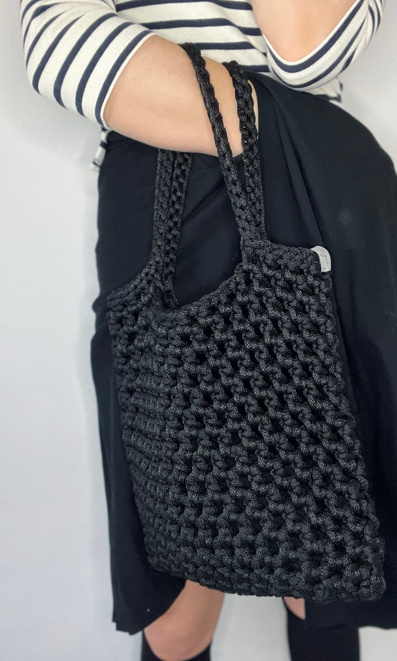 Crochet Tote Bag, Modern Crochet Shoulder Bag, Handmade Attractive Bag