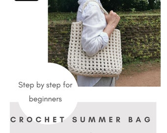 Crochet  bag pattern | Instant download | Handbag PDF | Crochet tote tutorial Beginner pattern | Easy bag pattern | bag pattern |