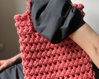 Vibrant crochet bag | Charming hand bag | Shoulder bag | Handcrafted bag for women | Aesthetic tote bag | Summer handbag | Shopper bag