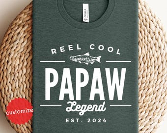 Papaw Shirt | Papaw Fishing Shirt | Papaw Gift | Reel Cool Papaw | New Grandpa Shirt | Gift for Grandparents | Fishing Buddy Tee| Papaw Tee