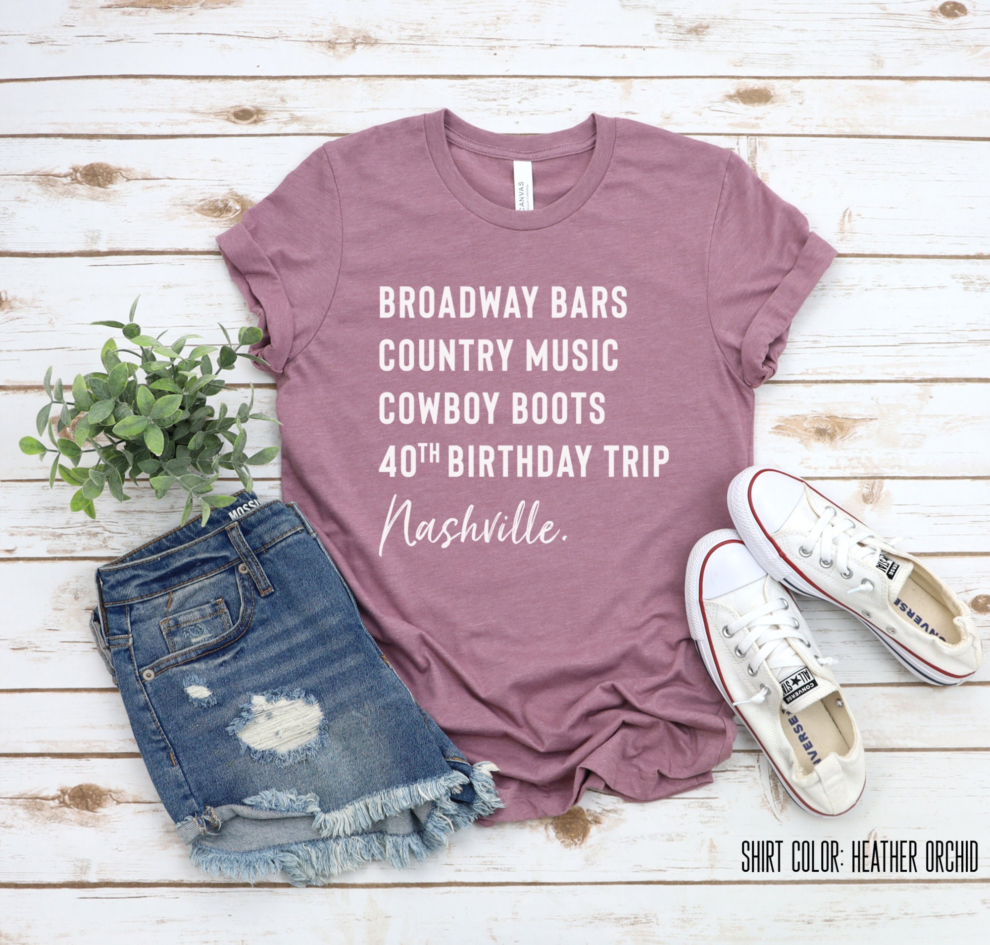 40th Birthday Trip NashvilleNashville T ShirtBirthday Etsy