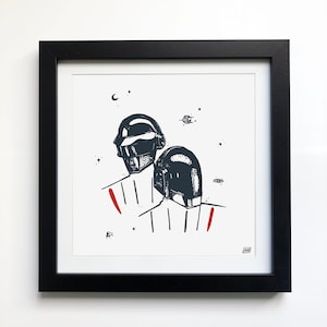 Daft Punk Wall Art Print - Square