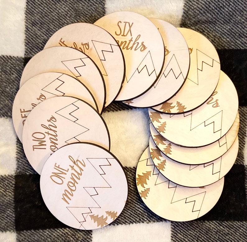 Monthly milestone photo discs