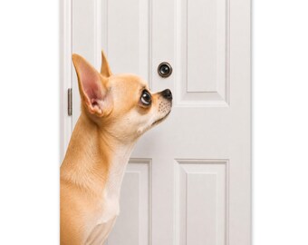 Surprise Chihuahua Peephole (4"X6") Birthday Greeting Card