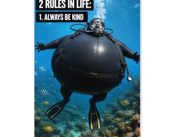 Funny Wetsuit (4" X 6") Birthday Card