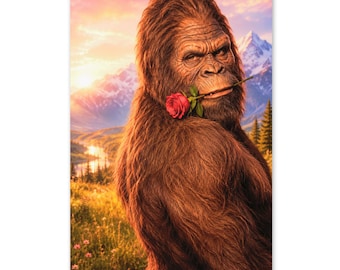 Funny Bigfoot Birthday Greeting Card | Happy Birthday You Sexy Beast | Humorous Sasquatch Birthday Card | Birthday Card for Him or Her