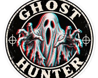 Ghost Hunter Anaglyph Sticker