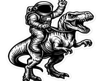 Astronaut Riding T Rex, Astronaut Riding a Dinosaur