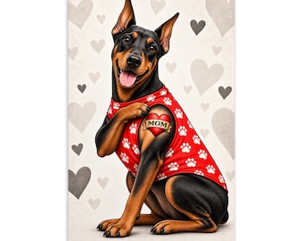 Doberman Pinscher Mom Tattoo Postcard