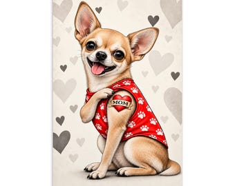 Chihuahua Mom Tattoo Postcard