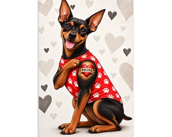 Miniature Pinscher Mom Tattoo Postcard