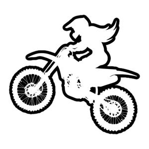 Girl Dirt Bike White, Dirtbike Sticker, Dirt Bike, Dirt Bike Sticker, Motocross, Motocross Sticker, Moto Cross Sticker, Supercross Sticker