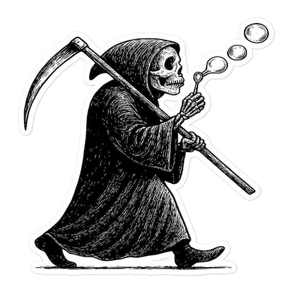 Grim Reaper Blowing Bubbles, Funny Grim Reaper, Grim Reaper Funny