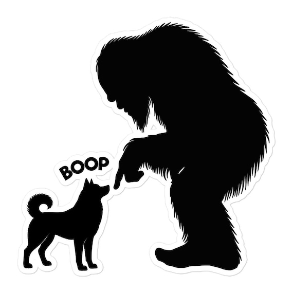 Bigfoot Sasquatch Husky Boop, Funny Bigfoot, Funny Sasquatch Sticker, Funny Sasquatch, Squatch, Husky Sticker, Husky Mom, Husky Dad
