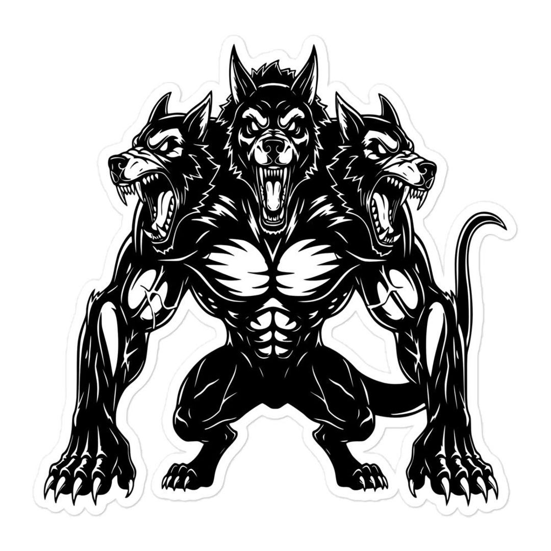 Cerberus Dogs Sticker - Etsy