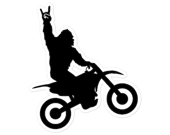 Bigfoot pegatina, Bigfoot Motocross, Big Foot, Sasquatch, Sasquatch pegatina, moto de cross, motocicleta, Braap, Braaap, pegatina de moto de cross