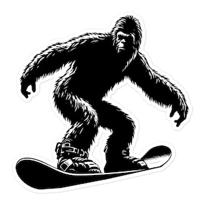 Snowboard Sasquatch-klistermärke