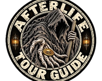 Afterlife Tour Guide Sticker, Halloween Sticker