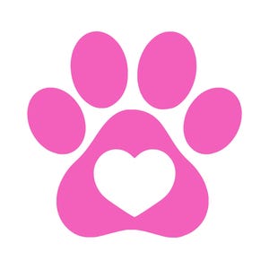Corazón de pata rosa Png, Pata Png, Pata Png, Pata de perro Png, Descarga instantánea, Png transparente, Png descargable