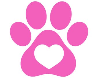 Corazón de pata rosa Png, Pata Png, Pata Png, Pata de perro Png, Descarga instantánea, Png transparente, Png descargable